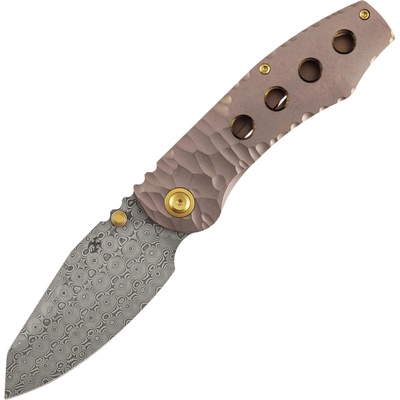 Kansept Caveman Damascus Rose Gold Anodized and Stonewashed Titanium K1110A6