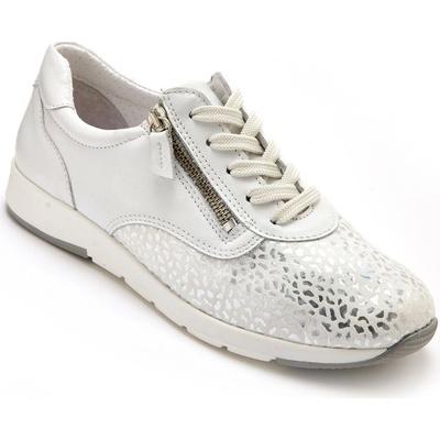 Blancheporte kožené derbies Hallux Confort pro vbočený palec bílá/stříbřitá