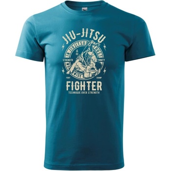 Jiu Jitsu Logo guľaté Klasické pánske tričko tmavý tyrkys