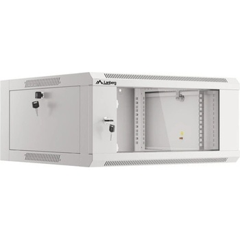 Lanberg Комуникационен шкаф Lanberg WFFA-5604-10S, 19", 4U, 27.7 x 60 x 57 cm, товароносимост до 60кг, сив (WFFA-5604-10S)