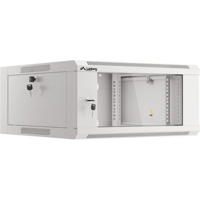 Lanberg Комуникационен шкаф Lanberg WFFA-5604-10S, 19", 4U, 27.7 x 60 x 57 cm, товароносимост до 60кг, сив (WFFA-5604-10S)