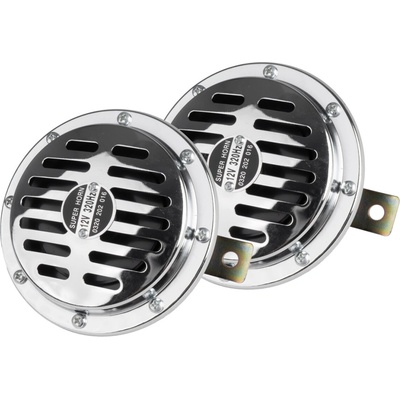 AMiO Zvuková signalizácia klaksónu chróm 125 mm 12V AMIO-04074