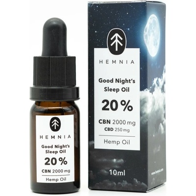 Hemnia Good Night´s Sleep Konopný olej 20% 2000 mg CBN 250 mg CBD 10 ml