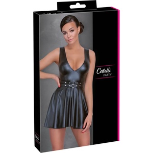 Cottelli Collection - рокля с плисирани детайли и колан - черна - L