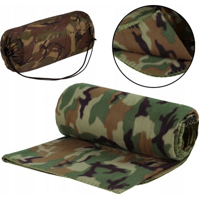 MILTEC Deka POLYFLEECE 150 x 200 s obalem WOODLAND – Zboží Dáma