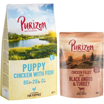 Purizon Puppy kuracie s rybou bez obilnín 12 kg