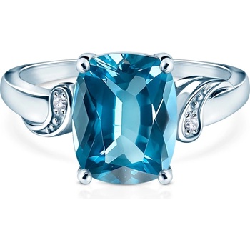 SAVICKI Годежен пръстен Savicki: бяло злато, топаз, диаманти