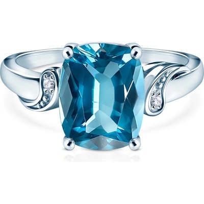 SAVICKI Годежен пръстен Savicki: бяло злато, топаз, диаманти