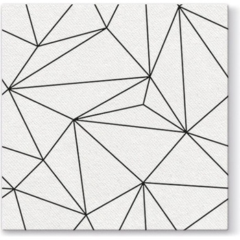 PAW servítky L Geometric Lines White 40x40cm
