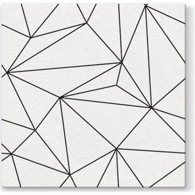 PAW servítky L Geometric Lines White 40x40cm