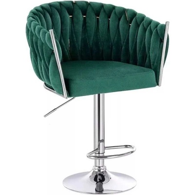 LuxuryForm Design Norden Velur na striebornom tanieri zelená