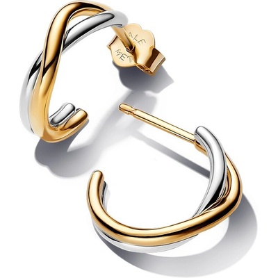 Pandora Bicolor polkruhové náušnice Essence Shine 263880C00