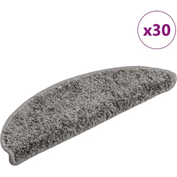 vidaXL Изтривалки за стълби, 30 бр. , 56x17x3 см, сиви, полукръгли (3365799)