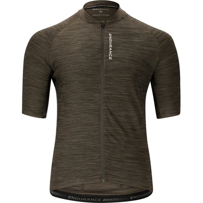 ENDURANCE Мъжка фланелка с къс ръкав за колоездене ENDURANCE Logan Cycling/MTB Melange S/S Jersey Cycling jersey - Black Ink - размер XL (056-3491-0314)