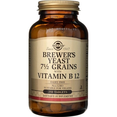Solgar Pivovarské kvasnice 7 1/2 zrna s vitamínom B12 250 tabliet