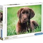 Clementoni Пъзел Clementoni от 500 части - Кученце шоколадов лабрадор (35072)