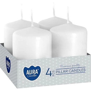 BISPOL Pillar candle white 4x60 g