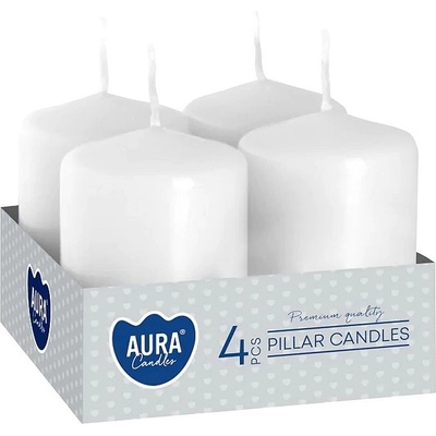 BISPOL Pillar candle white 4x60 g