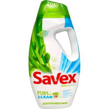 Savex premium течен перилен препарат, 1, 71л, 38 пранета, Pure & Clean