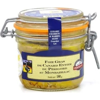 Godard 100% Kačacie pečienky Foie Gras ENTIER v celku Francúzsko pohár 180 g