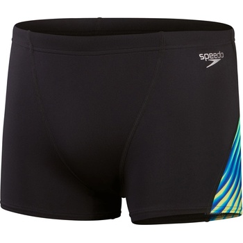 Speedo Мъжки къси панталони Speedo Allover Digital V-Cut Aquashorts Mens - Black/Tr Cobalt