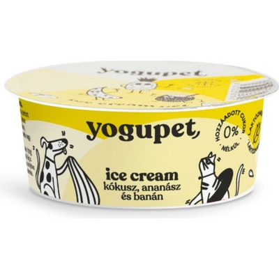 Yogupet Laktózovo Joghurt a Psí Zmrzlina pre Psov a Mačky Ananás Kokos a Banán 110 g