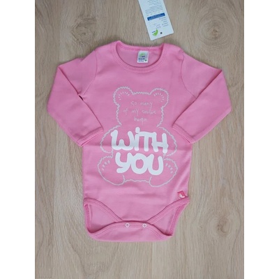 Rach Боди с дълъг ръкав With You, 68, 74, 80, 86, 92, 98 /розово/