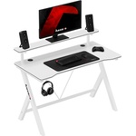 Huzaro Гейминг бюро Huzaro - Hero 1.9 RGB, 120 x 60 cm, бяло (HZ-HERO 1.9 RGB WHITE) - digit