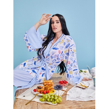 ZOOT. collab Дамски халат с цветя в синьо от BESKY by ZOOT Collection ZOOT. collab | Sin | ЖЕНИ | XL