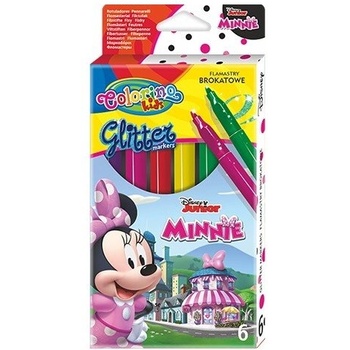 Image 1 of Colorino - Disney Junior Minnie Glitter маркери металик 6 цвята
