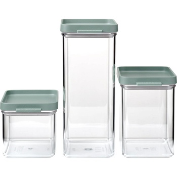 Mepal Кухненски буркан за съхранение OMNIA, комплект от 3 бр. , северен градински чай, пластмаса, Mepal (MPL03986H2)