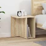 vidaXL Крайна масичка Сонома дъб 37 x 32 x 40 см Инженерна дървесина (891084)