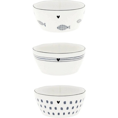 Bastion Collections SET 3x MINI MISKA FISH iris blue 3 x 6,8 x 9,5 x 3 cm LI-BOWL-SAUCE-028-IB