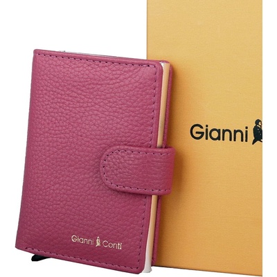 Gianni Conti pouzdro na platební karty či doklady tmavěrůžové