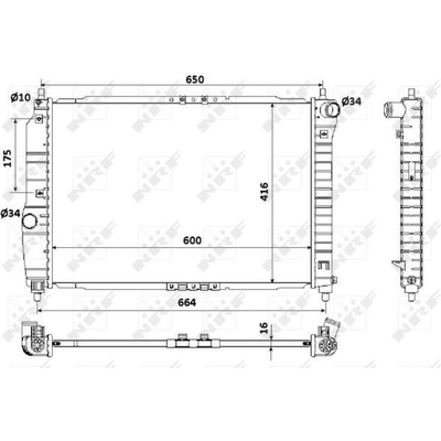 Chladič, chlazení motoru NRF 53902A