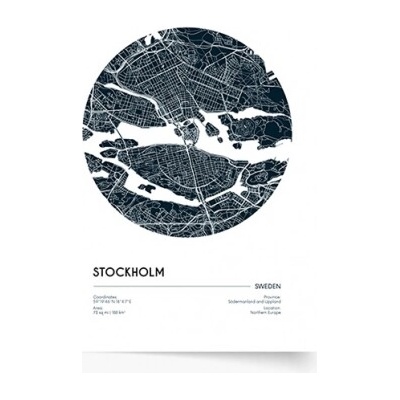 Plagát Maps: Stockholm 70x100 - 77462