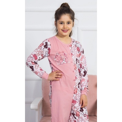 Dívčí overal s kočkami šédé