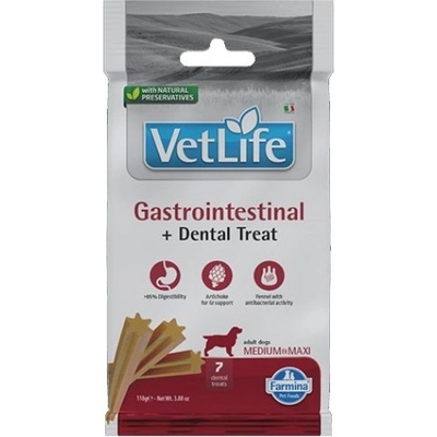 Farmina Vet Life Gastrointestinal Dental Treat Medium Maxi - Дентални стикове за кучета от средни и едри породи - 100 гр, Италия - KVN0011001