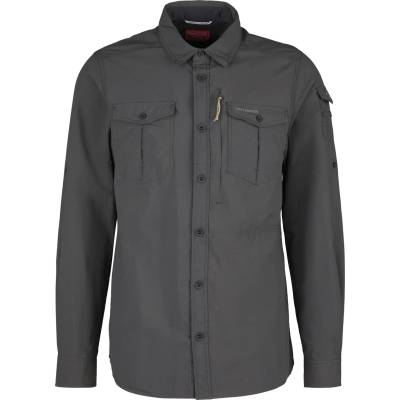 Craghoppers Мъжка риза с копчета Craghoppers Nosilife Adventure Langarm Hemd III Shirt - Black Pepper - размер 4XL (033-2216-0117)