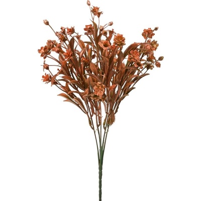ZELEŇ DROB.KVIETKY ZELENO-ORANŽOVÁ METAL 36cm