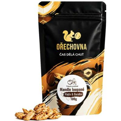 Ořechovna Pražené loupané mandle Rajče & bazalka 100 g