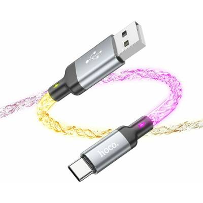 Hoco U112 USB A na Lightning 3A 1m sivý
