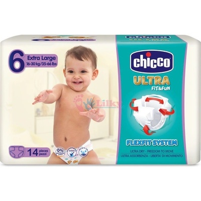 CHICCO Plienky Ultra Extra Large 16-30 kg 14 ks