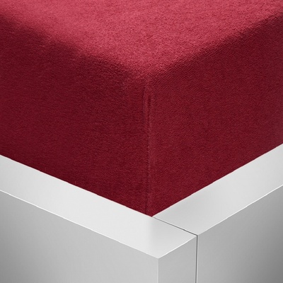 Stanex Froté napínací prostěradlo bordó 180x200