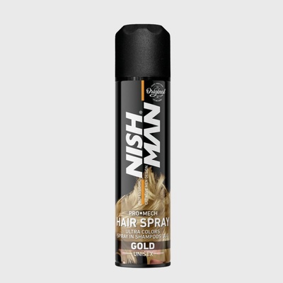 Nish Man Pro Mech Hair Spray Gold zlatý 150 ml