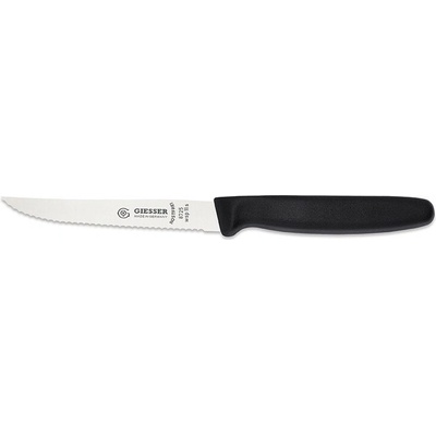 GIESSER Nůž stejkový, černý, délka vlnkového ostří 11 cm