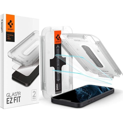 Spigen Glass. Tr Ez Fit Tempered Glass - калено стъклено защитно покритие за iPhone 13, iPhone 13 Pro (прозрачен) (2 броя)