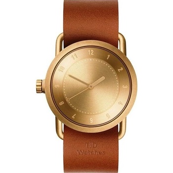TID Watches No.1 36 Gold / Tan Leather Wristband