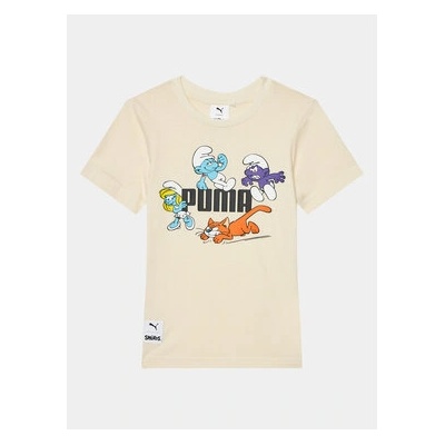PUMA Тишърт Puma X The Smurfs 622981 Екрю Regular Fit (Puma X The Smurfs 622981)