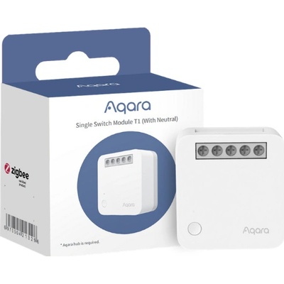 Aqara Single Switch Module T1 ZigBee jedno-kanálový Aqara Biely ZigBee 3.0 1 záťaž pre e č. 1 6 a 7